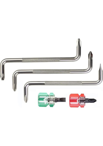 5'i 1 Arada Ofset Tornavida Z Şekilli Tornavidalar Manyetik Sd Phillips Çift Reklam El Aleti Seti (Yurt Dışından)