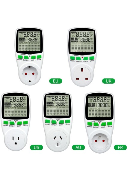 Wer Metre Wattmetre Elektrik Tüketimi Test Cihazı Vu Kwh Metre Tek Yuva Watimetro Sayacı Voltmetre 230 Watttimetre (Yurt Dışından)