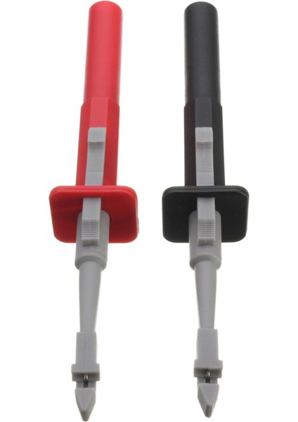 Aletler Malzemeleri 2 Adet Test Klipsi Pa Güvenlik Multimetre Teleskopik Çift Kurşun Klip Probu Kırmızı Siyah (Yurt Dışından)