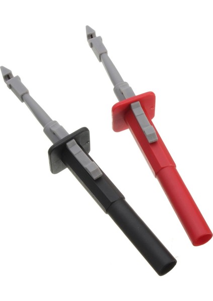 Aletler Malzemeleri 2 Adet Test Klipsi Pa Güvenlik Multimetre Teleskopik Çift Kurşun Klip Probu Kırmızı Siyah (Yurt Dışından) fırsatları