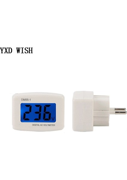 [ayak Izi] DM55-1 Dijital Voltmetre Ab Abd Tak Volt Metre Soket Gerilim Test Cihazı LCD Ekran Gerilim Ölçer 110V 220V Duvar Düz Gerilim Ölçer (Yurt Dışından) fiyatları