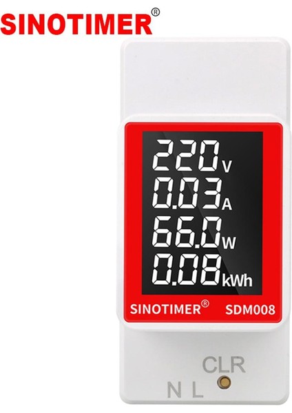 Din Raylı Elektrik Dijital Metre Güç Enerji Voltmetre Ampermetre Watt Kwh Sıfırlama Güç Tüketimi Wattmetre Monitör Ac 50V~300V (Yurt Dışından)