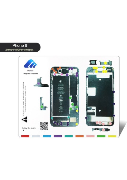Yeni Profesyonel Kılavuz Pedi Iphone x 8 8 Artı 7 7 Artı 6 S 6 P 6 Manyetik Vida Kaleci Grafik Mat Cep Telefonu Tamir Araçları (Yurt Dışından) indirimleri