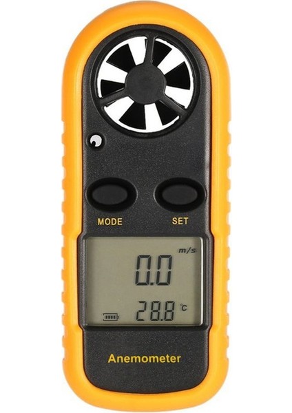 Benetech GM816 Dijital Anemometre Termometre Rüzgar Hızı Ölçer Hava Akış Ölçer - Turuncu ve Siyah (Yurt Dışından)