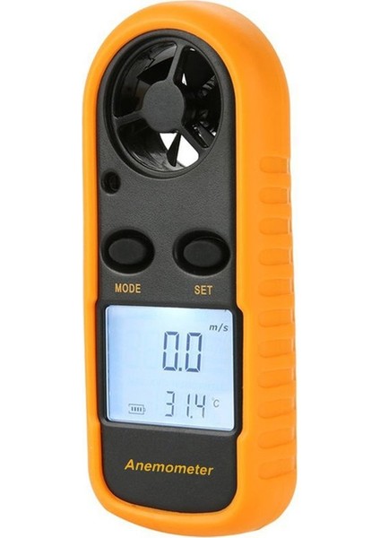 Benetech GM816 Dijital Anemometre Termometre Rüzgar Hızı Ölçer Hava Akış Ölçer - Turuncu ve Siyah (Yurt Dışından)