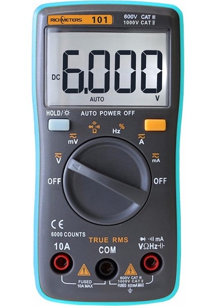 Dijital LCD Multimetre 6000 Sayım Dc/ac Ampermetre Voltmetre Ohm Volt Test Cihazı Gerilim Ölçer Sıcaklık Elektrik Test Cihazı (Yurt Dışından) fiyatları