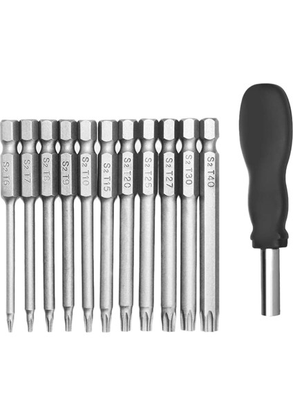 11 Paket 75MM Torx Başlı Bit Seti Hex Shank T6-T40 Yıldız 1 Saplı (Yurt Dışından) modelleri