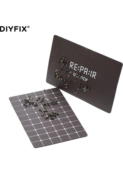 Dıyfıx 2uul 155*98MM Siyah Manyetik Vida Depolama Mat Cep Telefonu Tamir Masaüstü Organizasyon Depolama Pedi (Yurt Dışından)