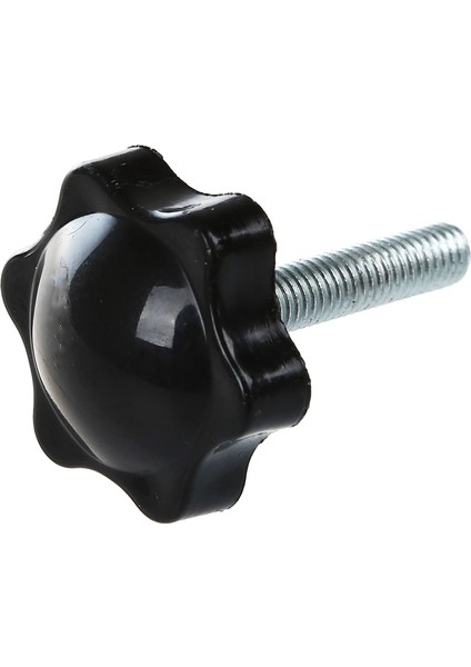 Arelene 4 Adet M6 x 30MM Erkek Dişli 32MM Yıldız Başlı Sıkma Topuzu Siyah (Yurt Dışından)