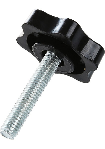 Arelene 4 Adet M6 x 30MM Erkek Dişli 32MM Yıldız Başlı Sıkma Topuzu Siyah (Yurt Dışından)