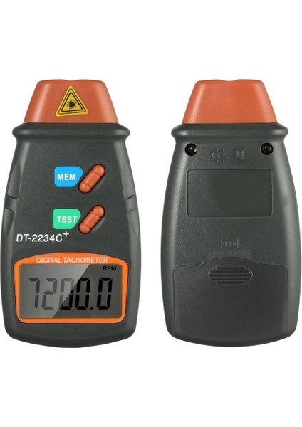 Ha Dijital Lazer Fotoğraflı Takometre Temassız Rpm Tach Hız Göstergesi Motor-Siyah ve Turuncu (Yurt Dışından) fırsatları
