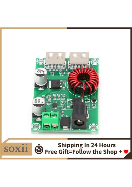 Soxii XH-M224 Çift USB Çıkış Modülü Gerilim Dönüştürücü Redüktör Regülatör Kartı Ff (Yurt Dışından)