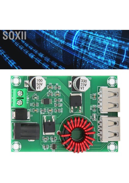 Soxii XH-M224 Çift USB Çıkış Modülü Gerilim Dönüştürücü Redüktör Regülatör Kartı Ff (Yurt Dışından)