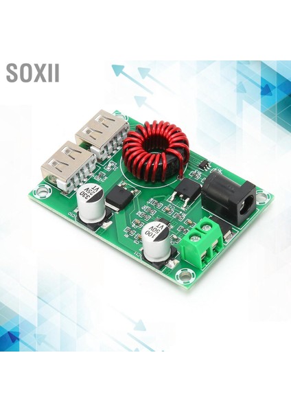 Soxii XH-M224 Çift USB Çıkış Modülü Gerilim Dönüştürücü Redüktör Regülatör Kartı Ff (Yurt Dışından)