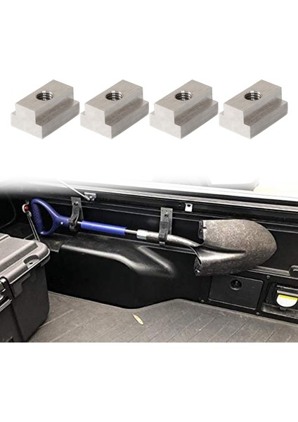 Jınmy-4 Adet 3/8 Inç-16 Iplik T Yuvası Somun Toyota Tacoma Kamyon Yatak Güverte Rayları Paslanmaz Çelik Bağlama Aksesuarları (Yurt Dışından)
