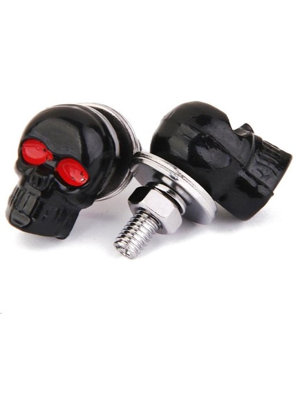 1 Çift Motosiklet Kafatası Plaka Çerçevesi Vidaları Montaj Vidası Siyah (Yurt Dışından) fırsatları