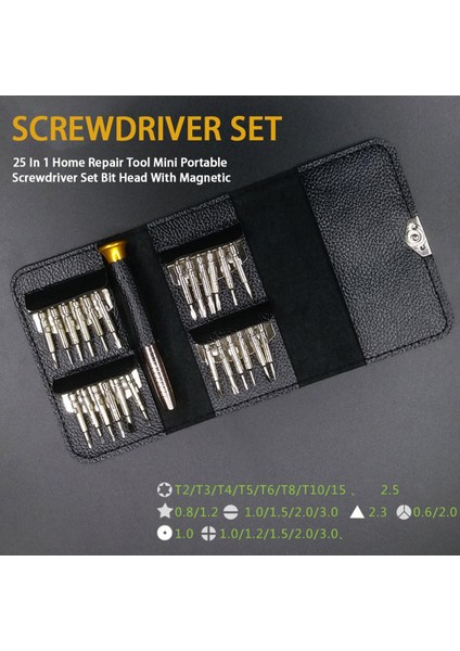 Tornavida Seti 25 In 1 Torx Çok Fonksiyonlu Açılış Onarım Aracı Set Hassas Tornavida Telefonları Tablet Pc Dıy Kıtı (Yurt Dışından)