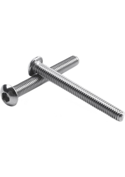 60 Adet Paslanmaz Çelik Düğme Başlı Vida Altıgen Soket Cıvatalar M3 / 3mm, 30 Adet M3 x 25MM ve 30 Adet M3 x 40MM (Yurt Dışından)