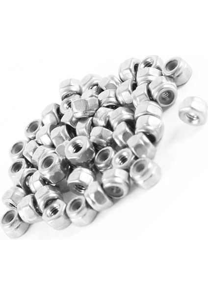 100 Adet 304HC Paslanmaz Çelik Harde Hex Kilit Somunu M2 A2-70 (Yurt Dışından)