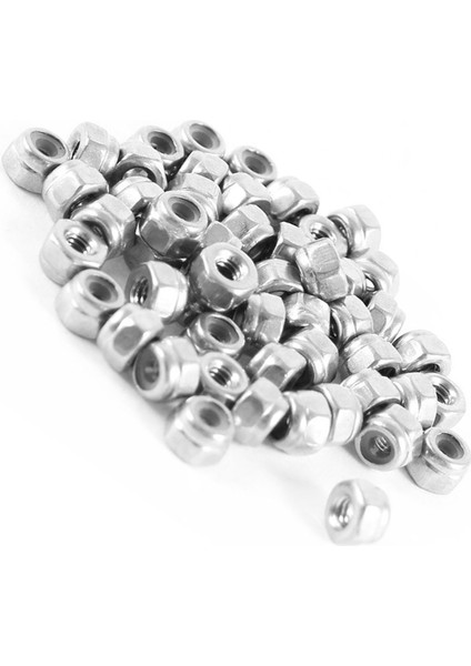 100 Adet 304HC Paslanmaz Çelik Harde Hex Kilit Somunu M2 A2-70 (Yurt Dışından)
