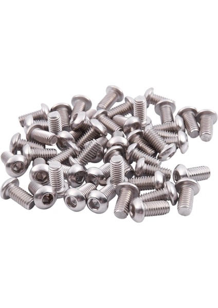 20 Adet M6 Konu Dia Kubbe Şapka Meşe Palamudu Altıgen Somun ile 50 Adet M6X12MM Paslanmaz Çelik Altıgen Soket Düğme Başlı Vidalar (Yurt Dışından)