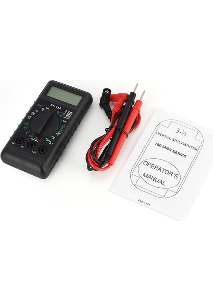 DT-182 Dijital Mini Multimetre Dc/ac Gerilim Akım Ölçer Multitester - Siyah Null (Yurt Dışından)