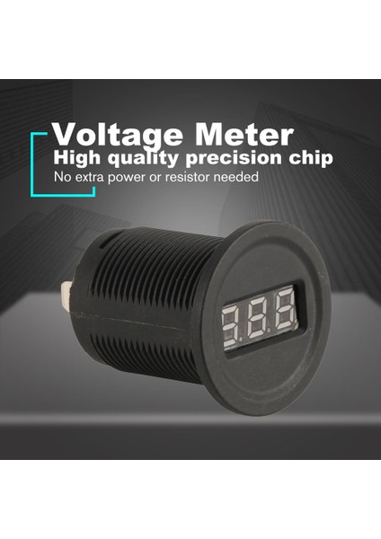 5 Adet 4-40V Yuvarlak LED Ekran Paneli Voltmetre Gerilim Ölçer Test Cihazı Oto Araba (Yurt Dışından)