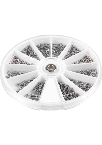 1200 Adet Küçük Paslanmaz Çelik Vida 12 Çeşit Elektronik Somun Çeşitleri + 2 Adet Tornavida (Yurt Dışından)