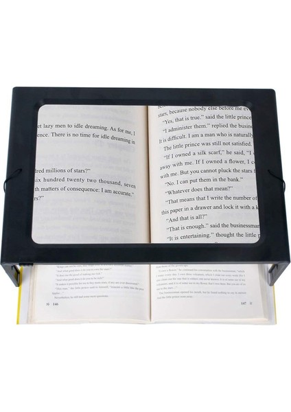 Nanlıy- 3x Okuma Için Tam Sayfa Büyüteç, Eller Serbest Büyük Dikdörtgen Büyüteç, LED Işıklı, Katlanabilir Masaüstü Taşınabilir Okuma Büyüteci (Yurt Dışından) fırsatları