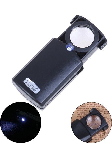 Mini Katlanır Büyüteç Büyüteç Cam LED Lens Büyüteç Takı Saat Tamir Aracı Layor (Yurt Dışından)