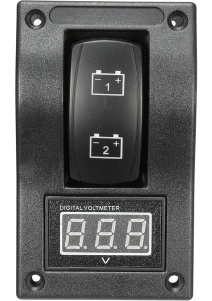 12-24V LED Çift Pil Test Paneli Rocker Anahtarı Araba Kamyon Deniz Tekne Voltmetre 4p On-Off-On (Yurt Dışından)