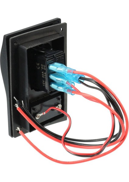 12-24V LED Çift Pil Test Paneli Rocker Anahtarı Araba Kamyon Deniz Tekne Voltmetre 4p On-Off-On (Yurt Dışından)