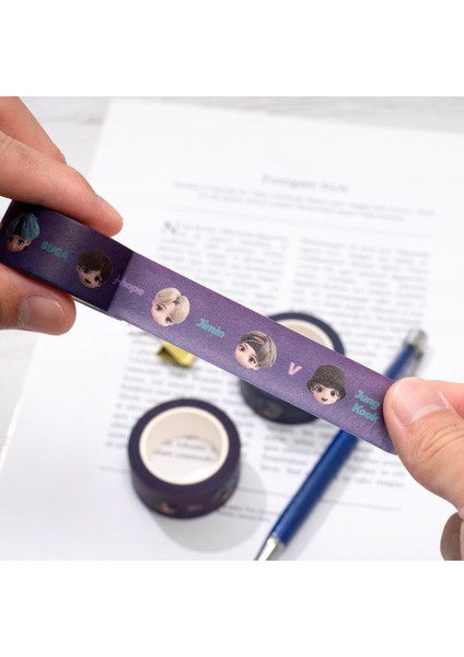 Kpop Bangtan Boys Çıkartma Bandı El Hesabı Bant Kağıdı Karikatür Hayranları Yaratıcı Bant Fotoğraf Çıkartmalarına Yardımcı Olmalı (Yurt Dışından) fırsatları