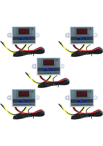 5 Adet 110-220 V Ac Dijital LED Sıcaklık Kontrol Cihazı XH-W3001 Kuluçka Soğutma Isıtma Anahtarı Termostat Ntc Sensörü (Yurt Dışından)