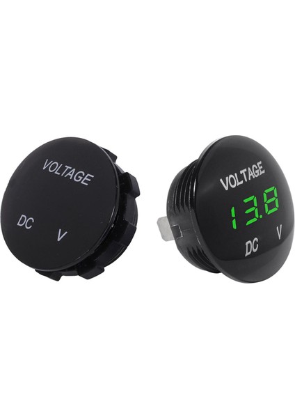 Adet Evrensel Dijital Monitör Voltmetre Su Geçirmez Gerilim Ölçer LED Dc 12V-24V Araba Motosiklet Oto Kamyon, Mavi ve Yeşil (Yurt Dışından)