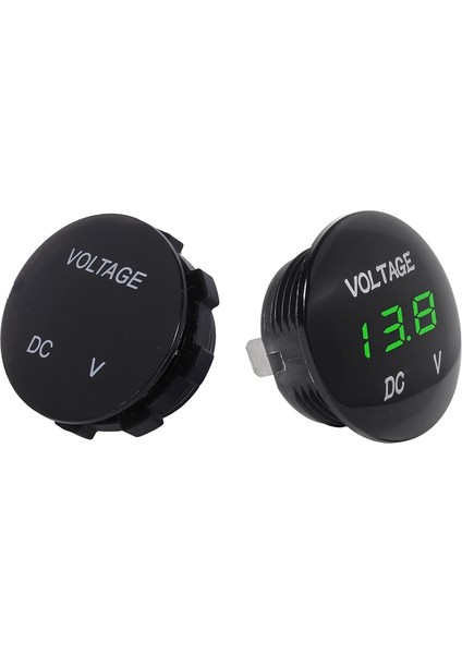 Adet Evrensel Dijital Monitör Voltmetre Su Geçirmez Gerilim Ölçer LED Dc 12V-24V Araba Motosiklet Oto Kamyon, Mavi ve Yeşil (Yurt Dışından) modelleri