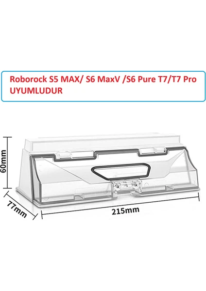 Lin Grup Roborock S5 Max / S6 Maxv /s6 Pure T7/t7 Pro Robot Süpürge Toz Haznesi