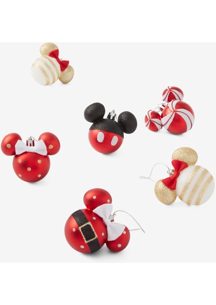 Minnie&mickey Yılbaşı Ağacı Süslemesi 6 Adet