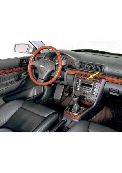 Audi A4 1998-1999-2000 Dörtlü Flaşör Kırmızı Üçgen Düğmesi 8D0941509H