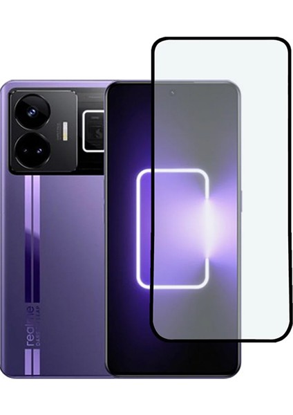 Realme Gt3 - Gt Neo 5 Tam Kaplayan Çerçeveli Tempered Ekran Koruyucu - Siyah AL3276