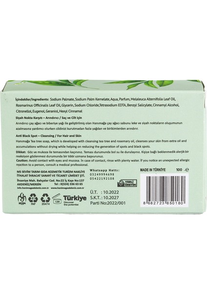Akdeniz Doğal Çay Ağacı Sabunu 100 gr fiyatları