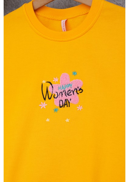 Sarı Çiçek Nakışlı Kız Çocuk Kız Çocuk Sweatshirt 17190 fiyatları