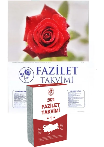 Fazilet Neşriyat 2024 Fazilet Duvar Takvimi Yurtiçi 7 Bölge Kartonlu Yapraklı Takvim