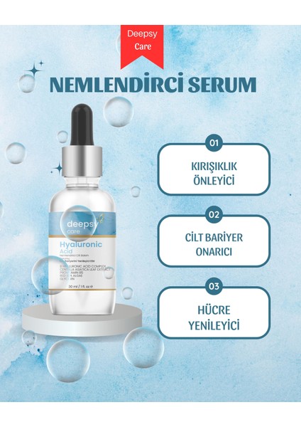 Deepsy Care Hyalüronik Asit Nemlendirici Dolgunlaştırıcı Canlandırıcı Cilt Serumu