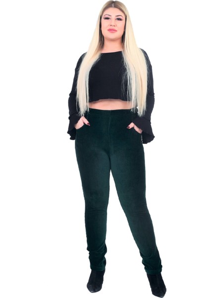 Kadın Büyük Beden Pantolon Gny31122 Elastik Bel Fitilli Kadife fiyatları