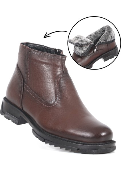 Hakiki Deri Kürklü Iç Astar Termo Taban Erkek Kışlık Bot modelleri