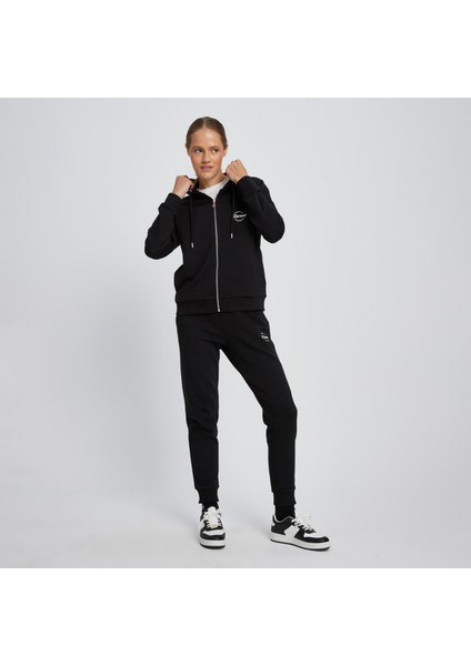 Kadın Sweatshirt Kapüşonlu Siyah