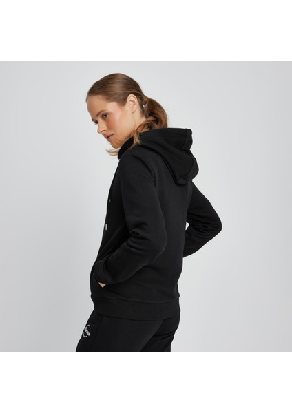 Kadın Sweatshirt Kapüşonlu Siyah
