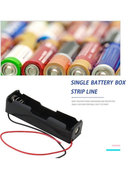 Plastik Pil Saklama Kutusu Kutu Tutucu, 1 x 18650 Siyah, 6'lı (Yurt Dışından) modelleri