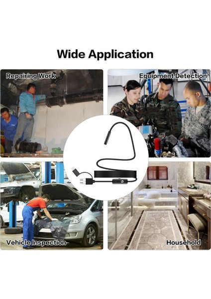 Ma 8mm Yılan Kapsamı Endoskop Muayene Kamerası Andorid Windows-Siyah Için Boroskop (Yurt Dışından) indirimleri